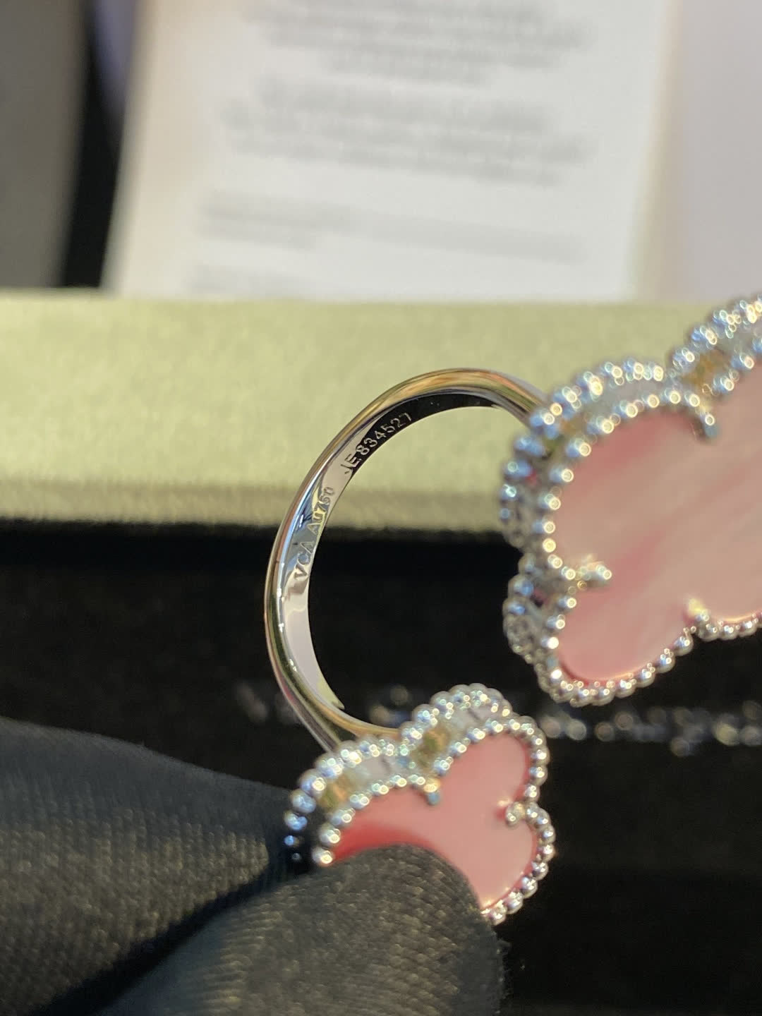 Van Cleef & Arpels Alhambra Pink Mother-of-Pearl Earrings